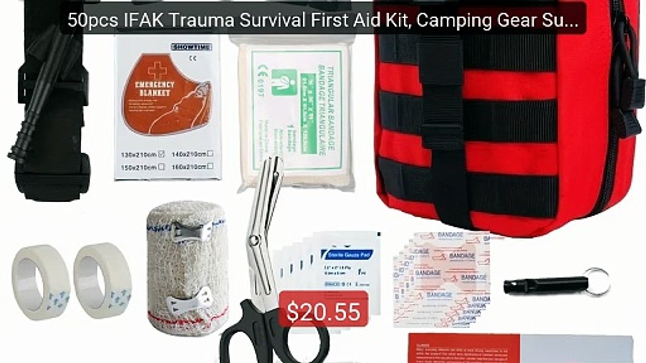 50pcs IFAK Trauma Survival First Aid Kit, Camping Gear Supplies Em... -- Best Deal 2026 | Shop Now!