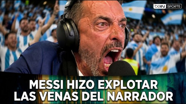 Narrador argentino casi se explota las venas narrando el gol de Messi en el Mundial