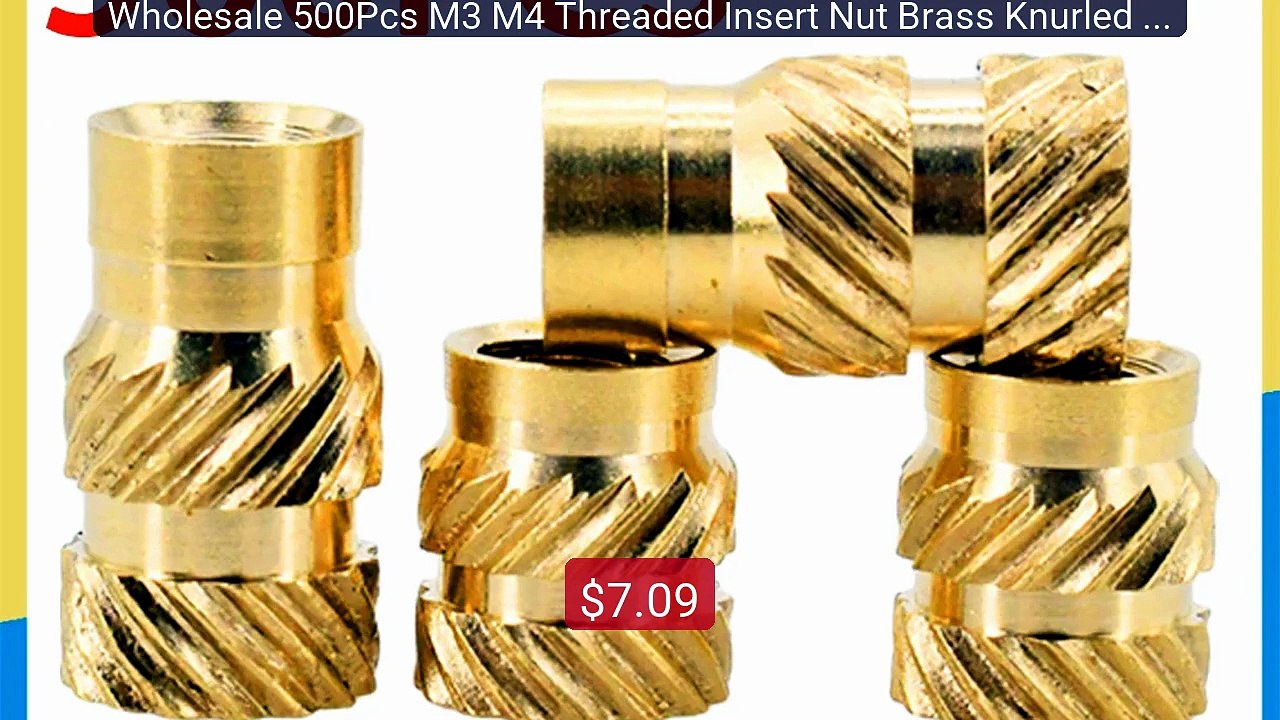 Wholesale 500Pcs M3 M4 Threaded Insert Nut Brass Knurled Hot ... -- Amazing Value 2026 | Must Have!