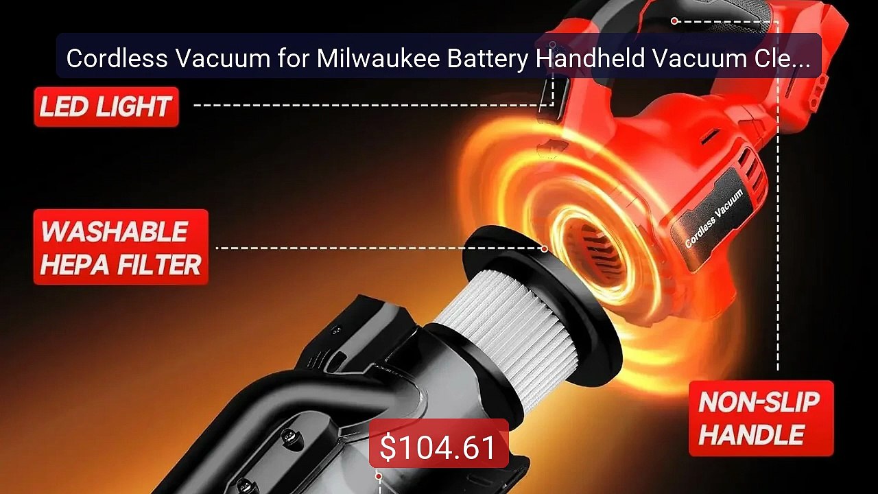 Cordless Vacuum for Milwaukee Battery Handheld Vacuum Cleaner with... -- Best Deal 2026 | Shop Now!