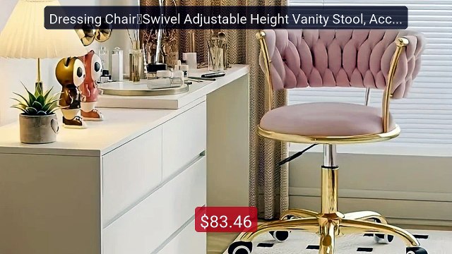 Dressing Chair，Swivel Adjustable Height Vanity Stool, Accent Chair... Best Deal 2026 | Shop Now!