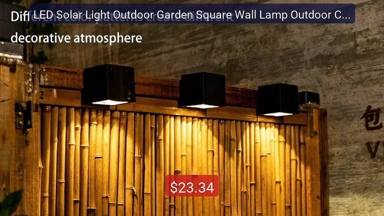 LED Solar Light Outdoor Garden Square Wall Lamp Outdoor Courty... -- Best Buy 2026 | Great Quality!
