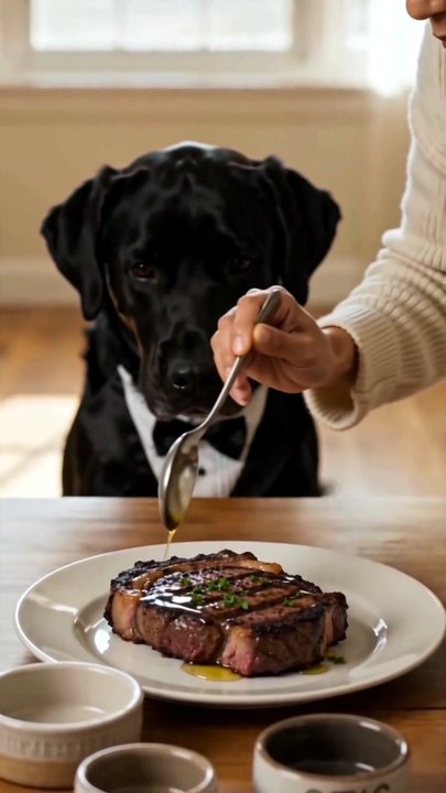 He Thought It Was Just Steak... 🥹🐶