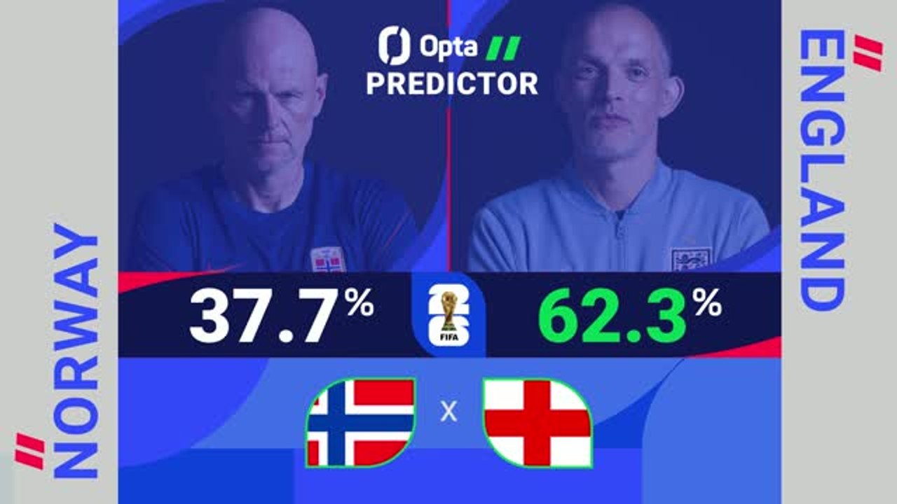 Norway v England - World Cup Opta Predictor