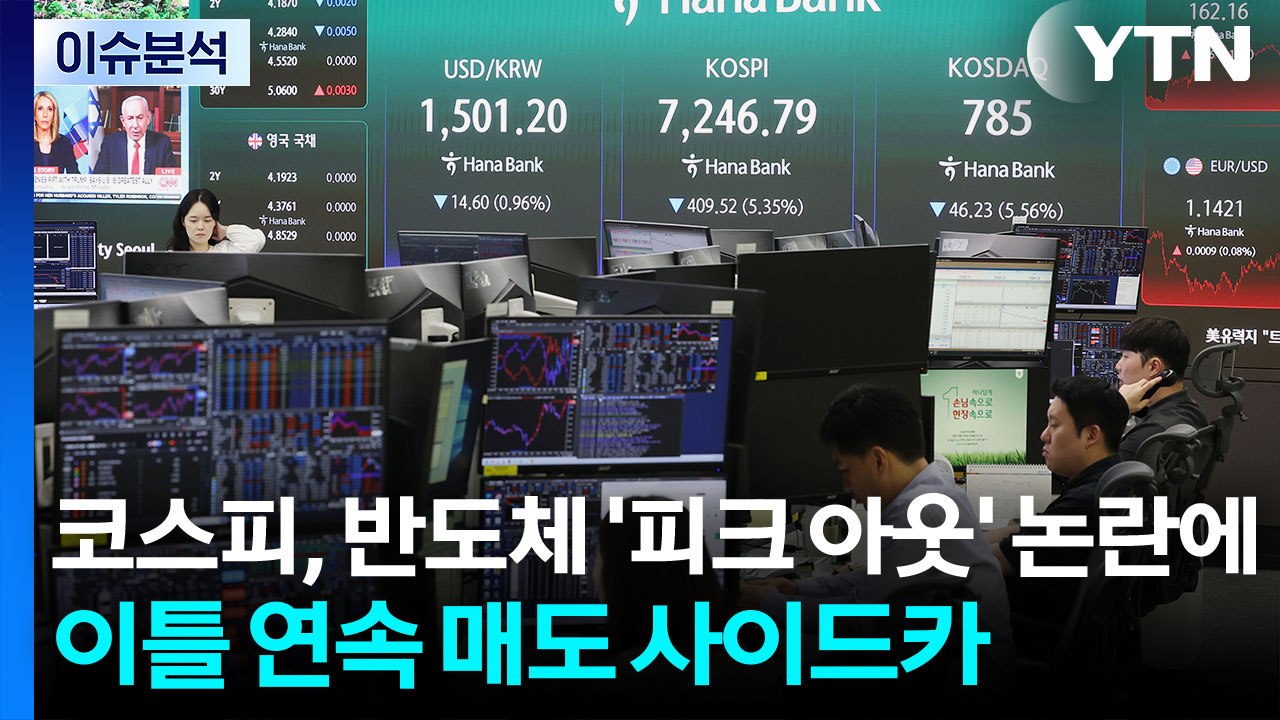 [스타트 경제] 코스피, 반도체 '피크 아웃' 논란에 이틀 연속 매도 사이드카 / YTN