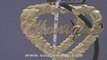 10K Gold Personalized Name Diamond Cut Heart Hoop Earring 3