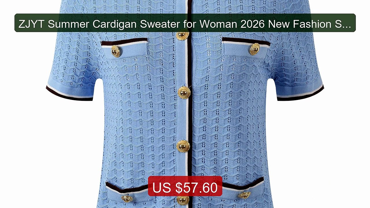 ZJYT Summer Cardigan Sweater for Woman 2026 New Fashion Sho... -- Top Pick 2026 | Unbeatable Price!