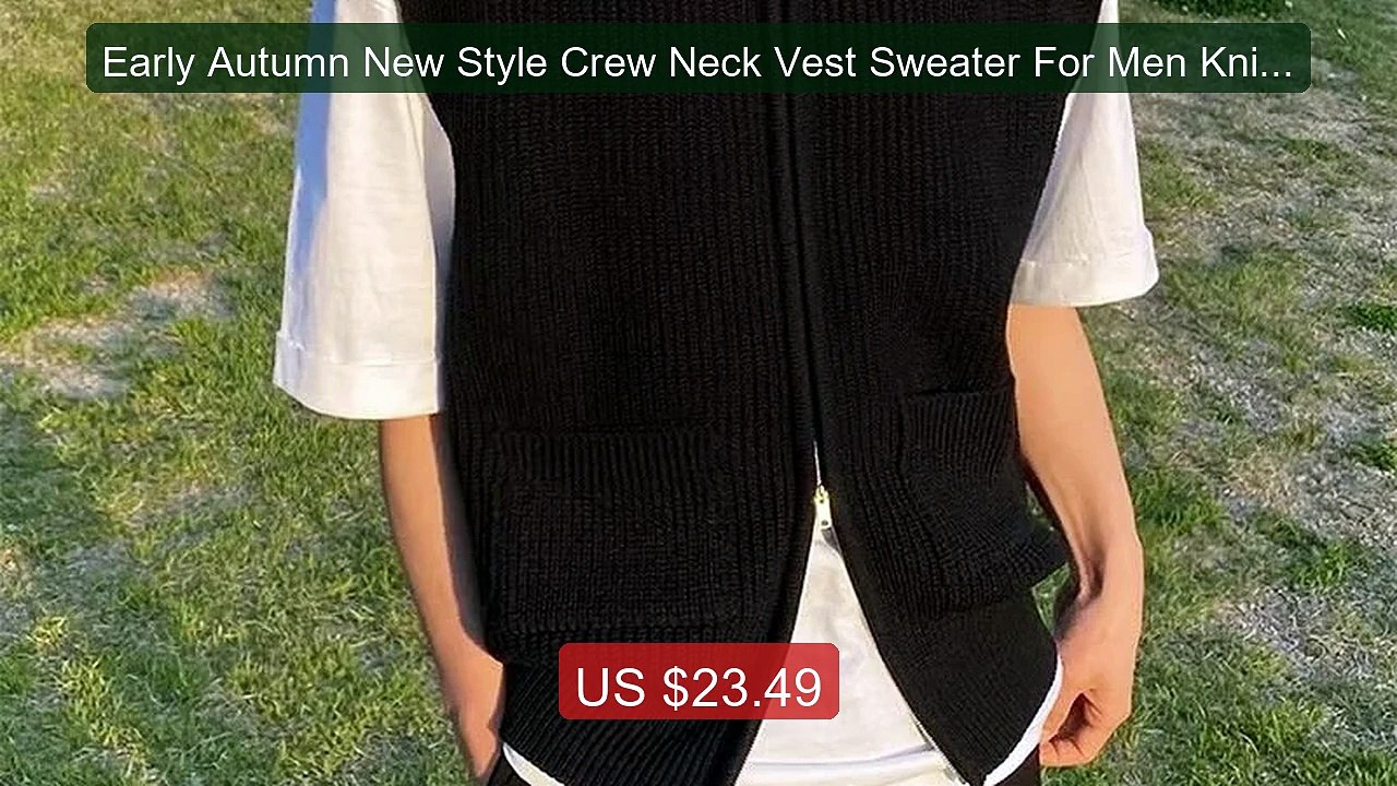 Early Autumn New Style Crew Neck Vest Sweater For Men Knitwear... -- Best Buy 2026 | Great Quality!