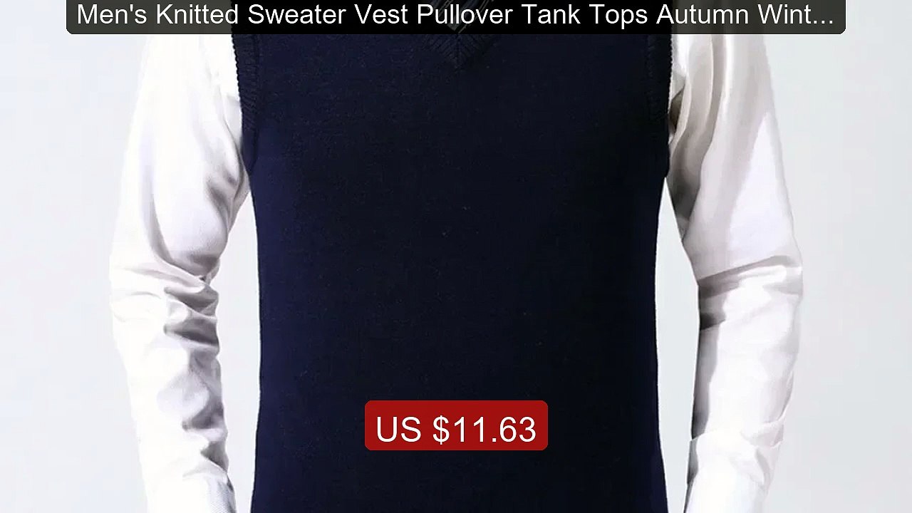 Men's Knitted Sweater Vest Pullover Tank Tops Autumn Winter... -- Top Pick 2026 | Unbeatable Price!