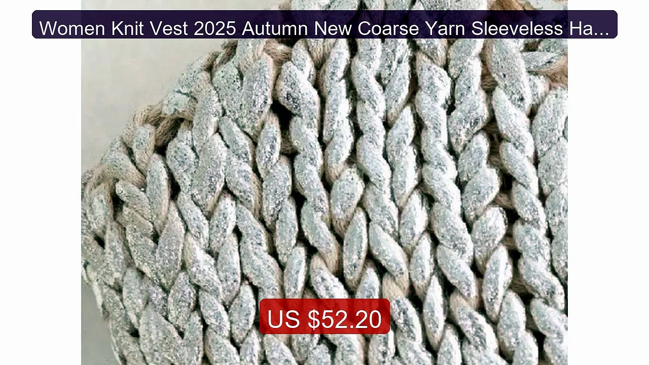Women Knit Vest 2025 Autumn New Coarse Yarn Sleeveless Harajuk... -- Best Buy 2026 | Great Quality!