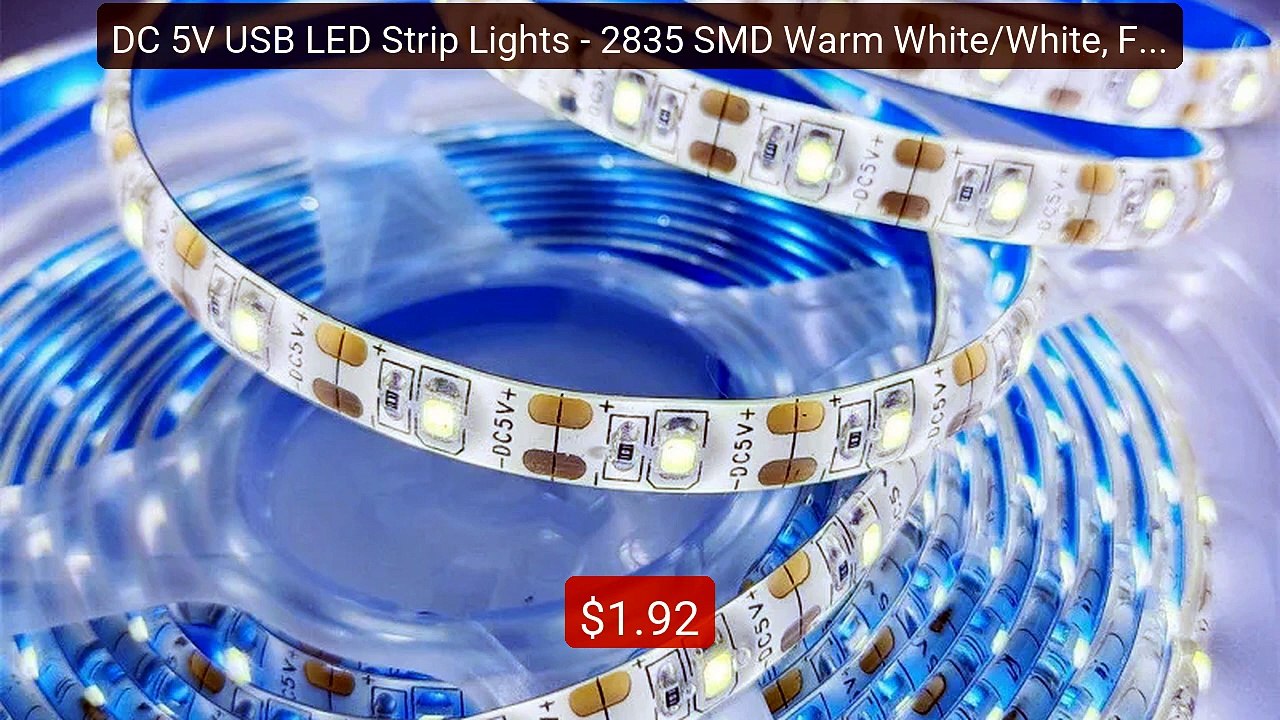 DC 5V USB LED Strip Lights - 2835 SMD Warm White/White, Fle... -- Top Pick 2026 | Unbeatable Price!