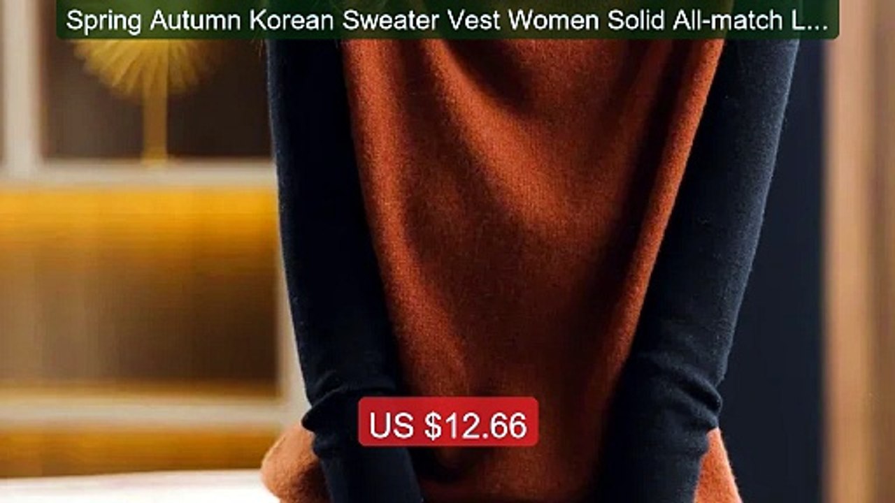 Spring Autumn Korean Sweater Vest Women Solid All-match Leisur... -- Hot Deal 2026 | Limited Offer!