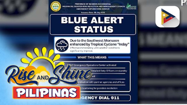 Negros Occidental, naka-blue alert status na dahil sa banta ng Bagyong #IndayPH