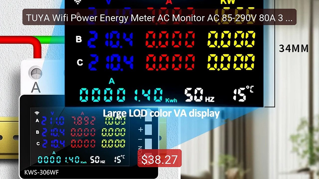 TUYA Wifi Power Energy Meter AC Monitor AC 85-290V 80A 3 Phase... -- Hot Deal 2026 | Limited Offer!