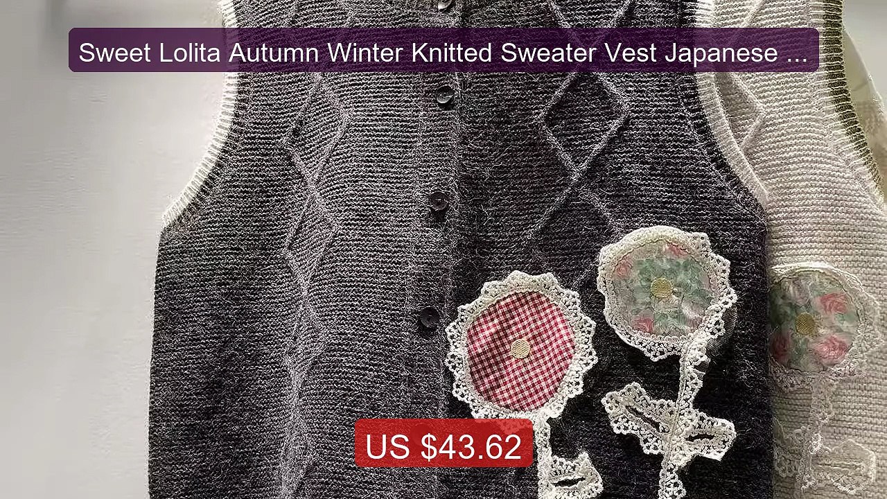 Sweet Lolita Autumn Winter Knitted Sweater Vest Japanese Kawai... -- Best Buy 2026 | Great Quality!
