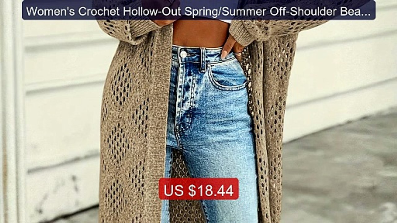 Women's Crochet Hollow-Out Spring/Summer Off-Shoulder Beachwea... -- Hot Deal 2026 | Limited Offer!