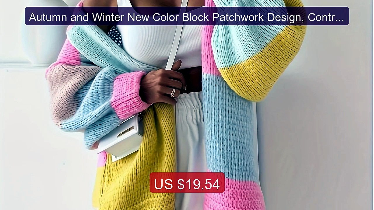 Autumn and Winter New Color Block Patchwork Design, Contrasting Co... -- Best Deal 2026 | Shop Now!