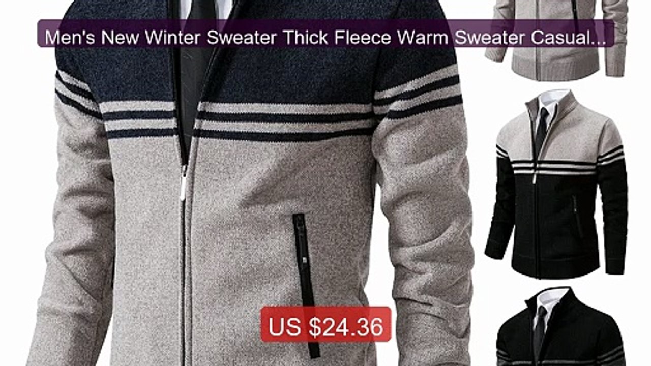 Men's New Winter Sweater Thick Fleece Warm Sweater Casual Stan... -- Hot Deal 2026 | Limited Offer!
