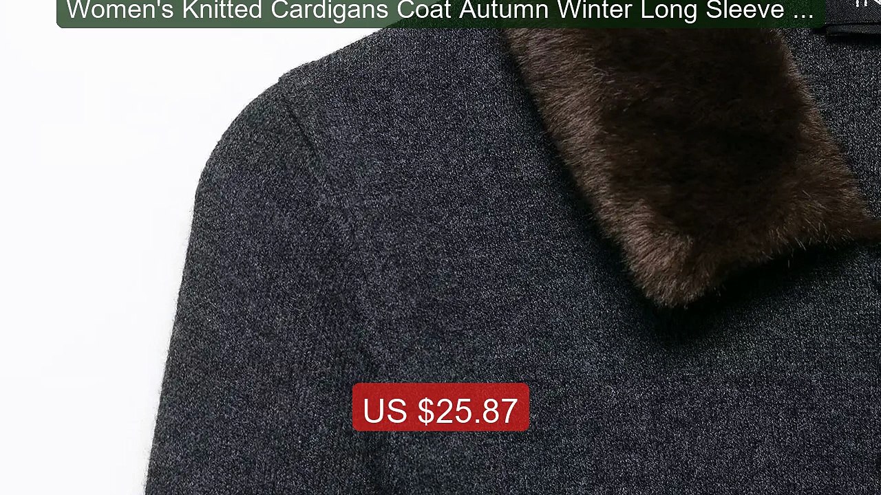 Women's Knitted Cardigans Coat Autumn Winter Long Sleeve Female Fau... -- Top Rated 2026 | Buy Now!