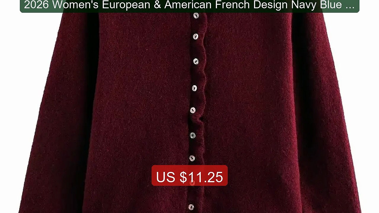 2026 Women's European & American French Design Navy Blue Sw... -- Top Pick 2026 | Unbeatable Price!