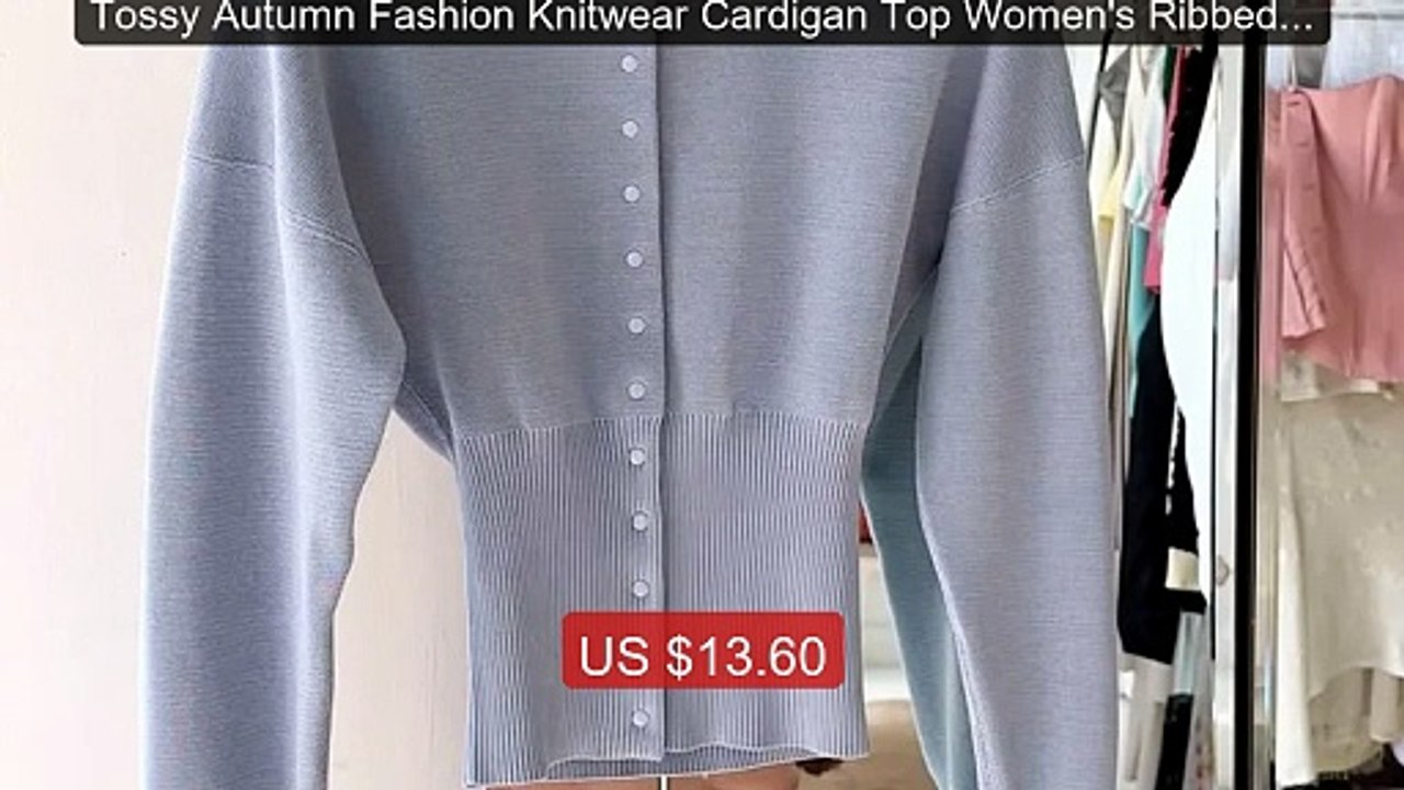 Tossy Autumn Fashion Knitwear Cardigan Top Women's Ribbed Patc... -- Hot Deal 2026 | Limited Offer!