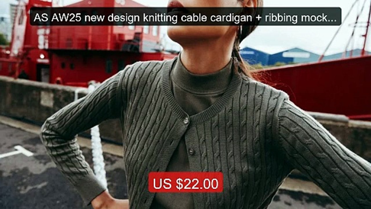 AS AW25 new design knitting cable cardigan + ribbing mockne... -- Top Pick 2026 | Unbeatable Price!