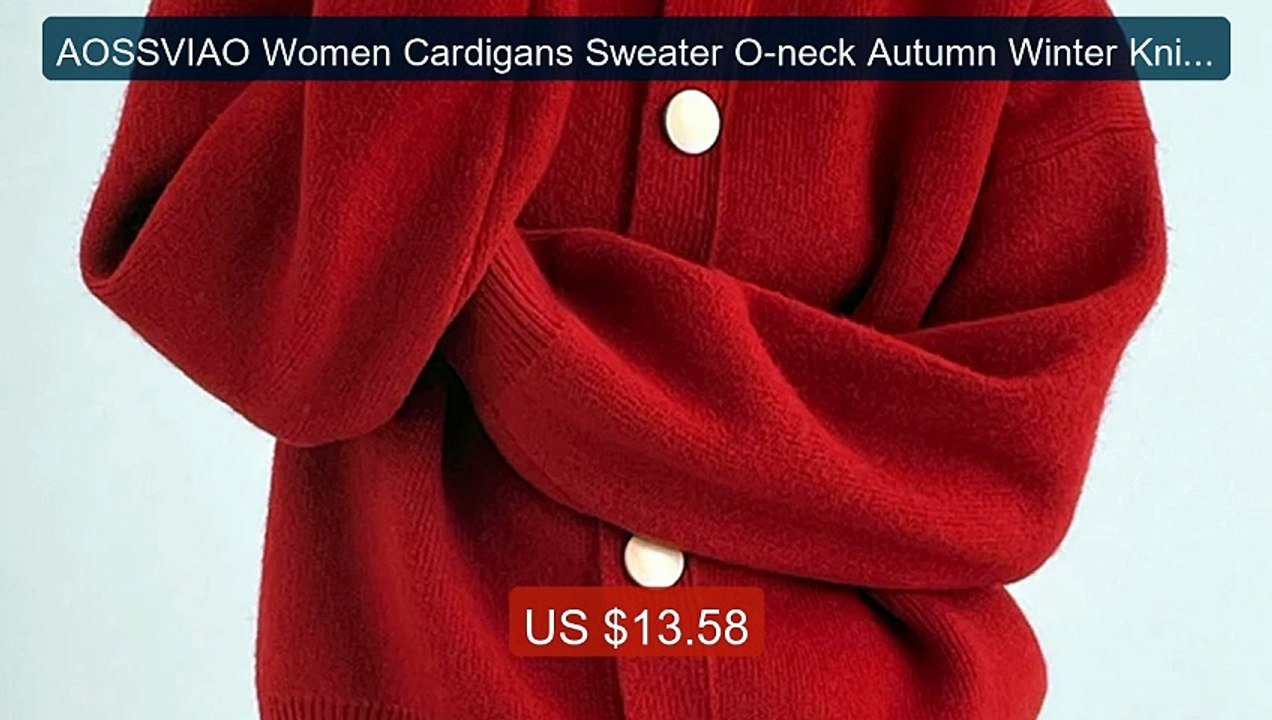 AOSSVIAO Women Cardigans Sweater O-neck Autumn Winter Knitted... -- Amazing Value 2026 | Must Have!