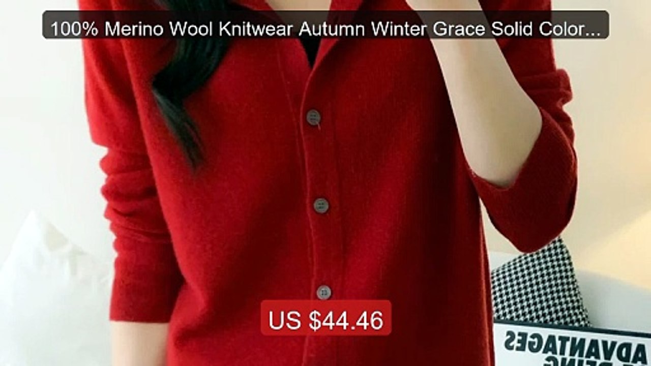 100% Merino Wool Knitwear Autumn Winter Grace Solid Color Bas... -- Amazing Value 2026 | Must Have!
