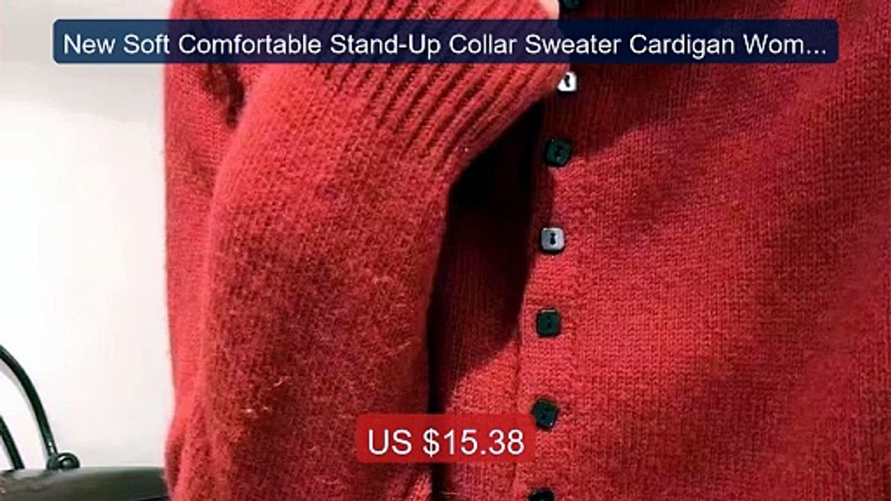 New Soft Comfortable Stand-Up Collar Sweater Cardigan Women Si... -- Hot Deal 2026 | Limited Offer!