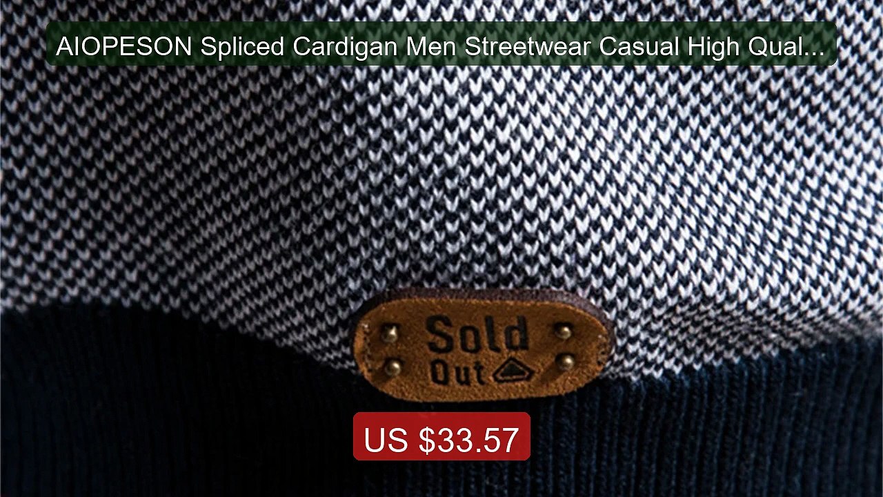 AIOPESON Spliced Cardigan Men Streetwear Casual High Qualit... -- Top Pick 2026 | Unbeatable Price!