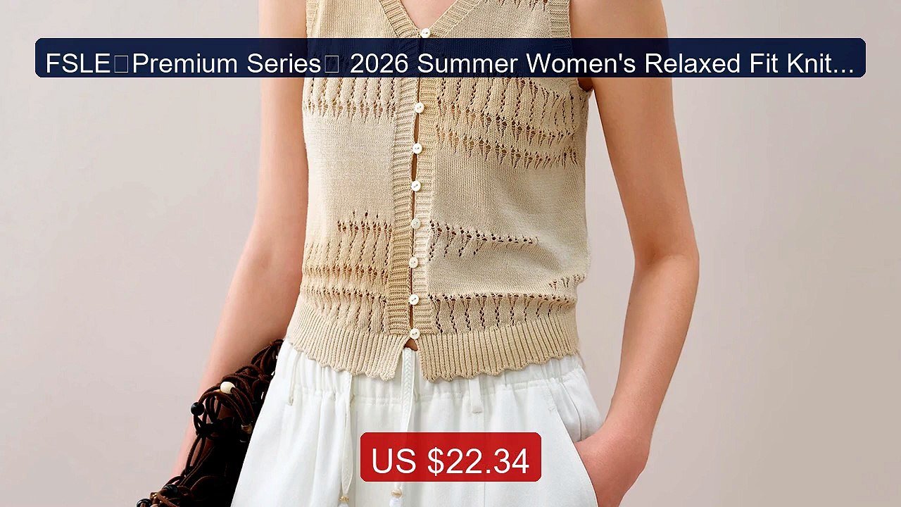 FSLE【Premium Series】 2026 Summer Women's Relaxed Fit Knitted Vest -... -- Top Rated 2026 | Buy Now!