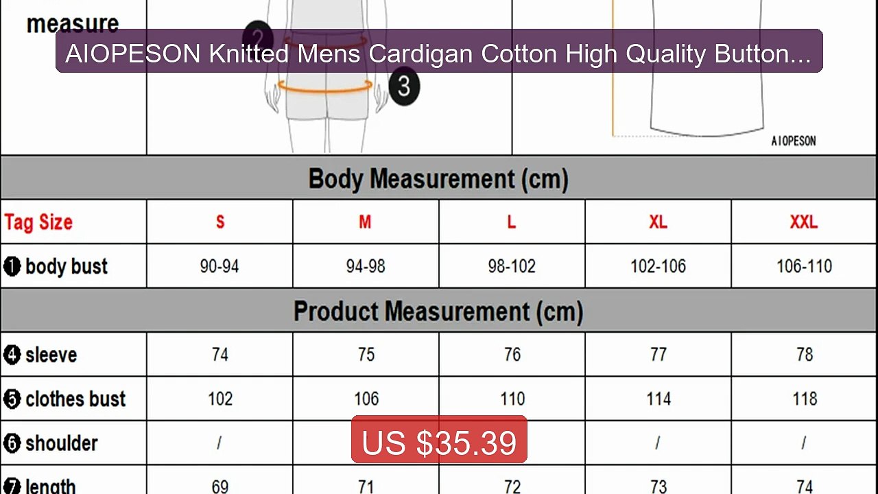 AIOPESON Knitted Mens Cardigan Cotton High Quality Button Mock... -- Hot Deal 2026 | Limited Offer!