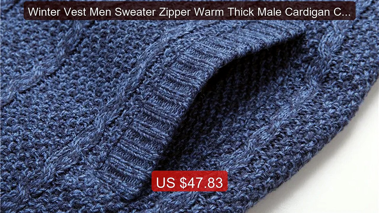Winter Vest Men Sweater Zipper Warm Thick Male Cardigan Clothing F... -- Best Deal 2026 | Shop Now!