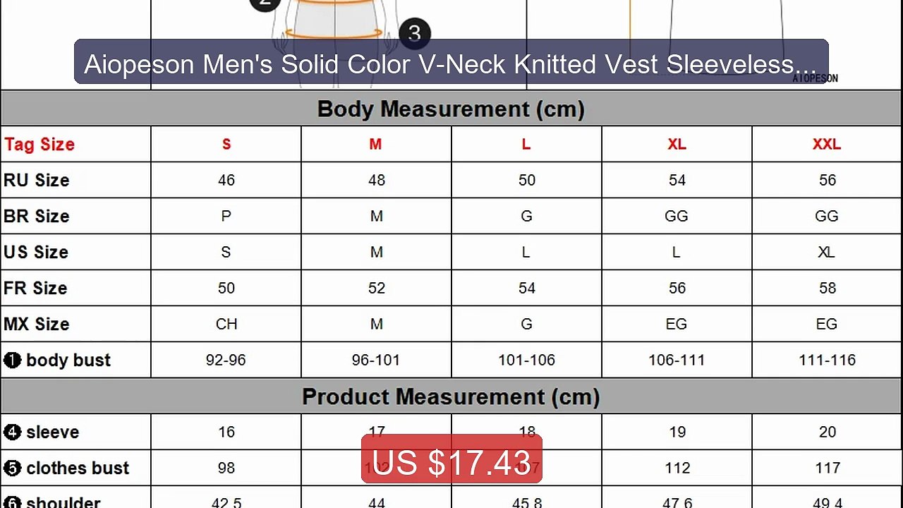 Aiopeson Men's Solid Color V-Neck Knitted Vest Sleeveless Casual Wa... -- Top Rated 2026 | Buy Now!