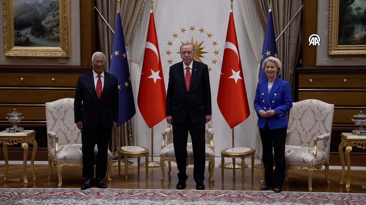 Cumhurbaşkanı Erdoğan, Ursula von der Leyen ve Antonio Costa'yı kabul etti