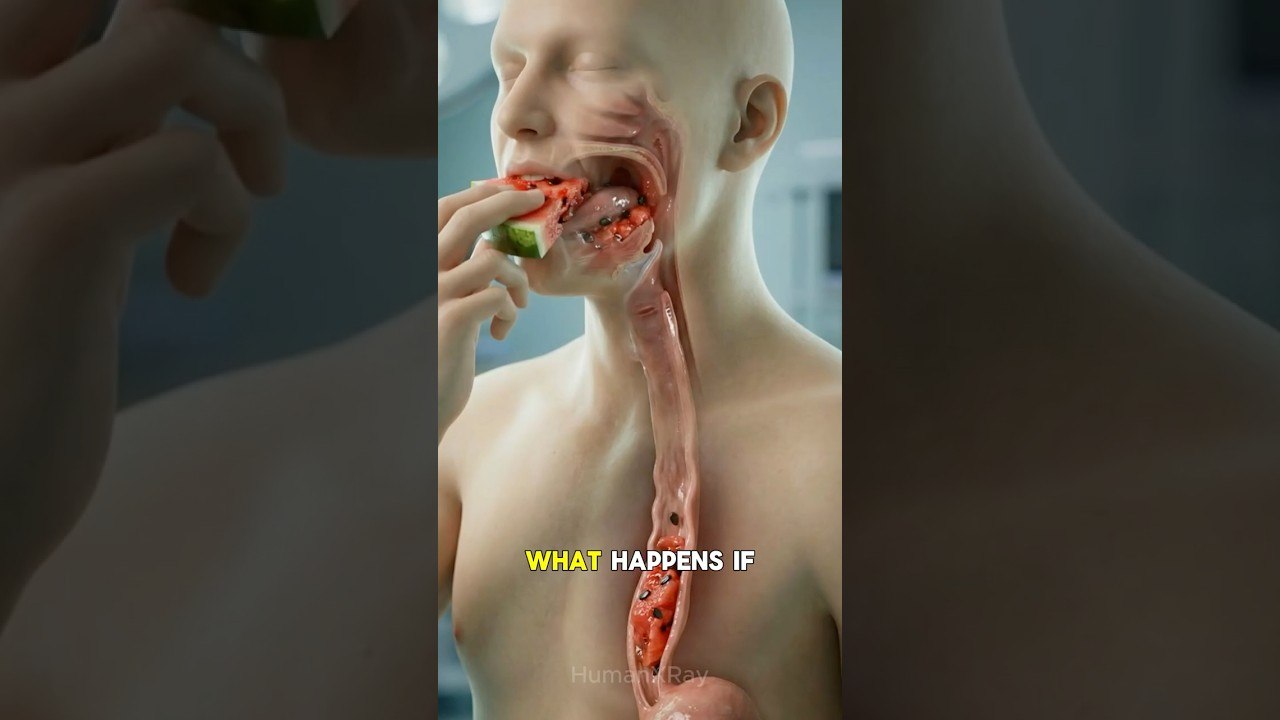 Swallowed Watermelon Seeds? Here’s What Happens Inside Your Body #Shorts #Science #HumanBody
