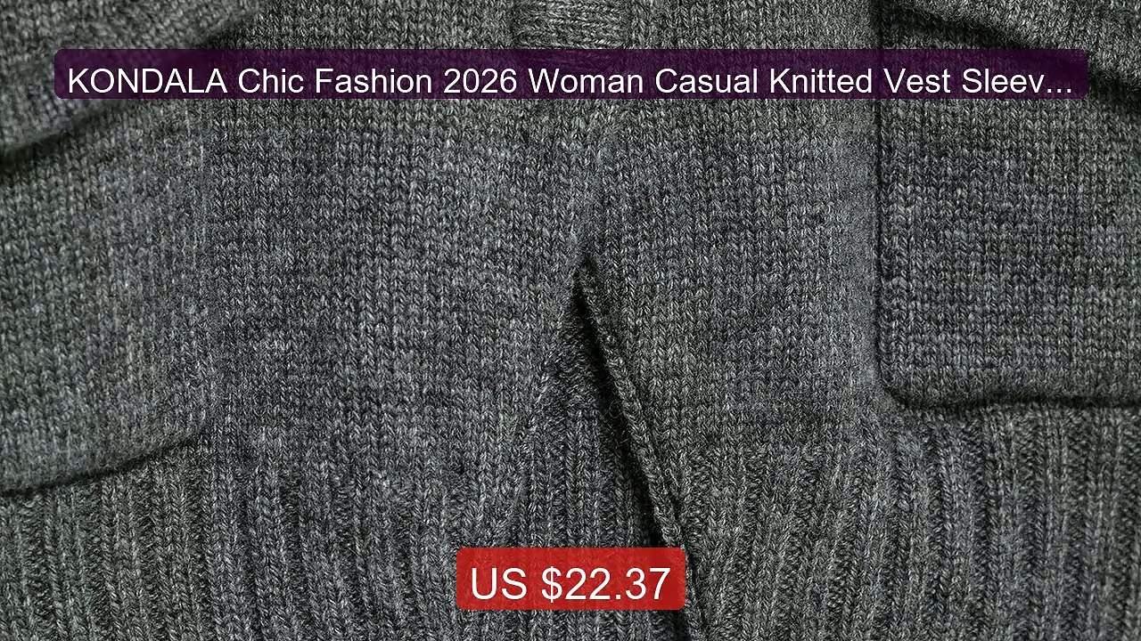 KONDALA Chic Fashion 2026 Woman Casual Knitted Vest Sleeveless O-N... -- Best Deal 2026 | Shop Now!