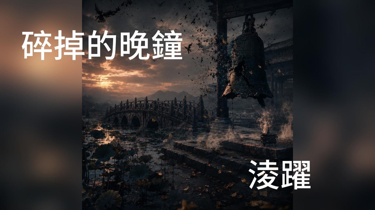 淩躍-碎掉的晚鐘『斷橋邊晚風剪碎了暮色寒蟬噤聲聽那一半的殘荷硯中墨還沒幹透就冷了誰在史書留下一道深刻的褶』#淩躍 #碎掉的晚鐘【動態歌詞/Lyrics Video】