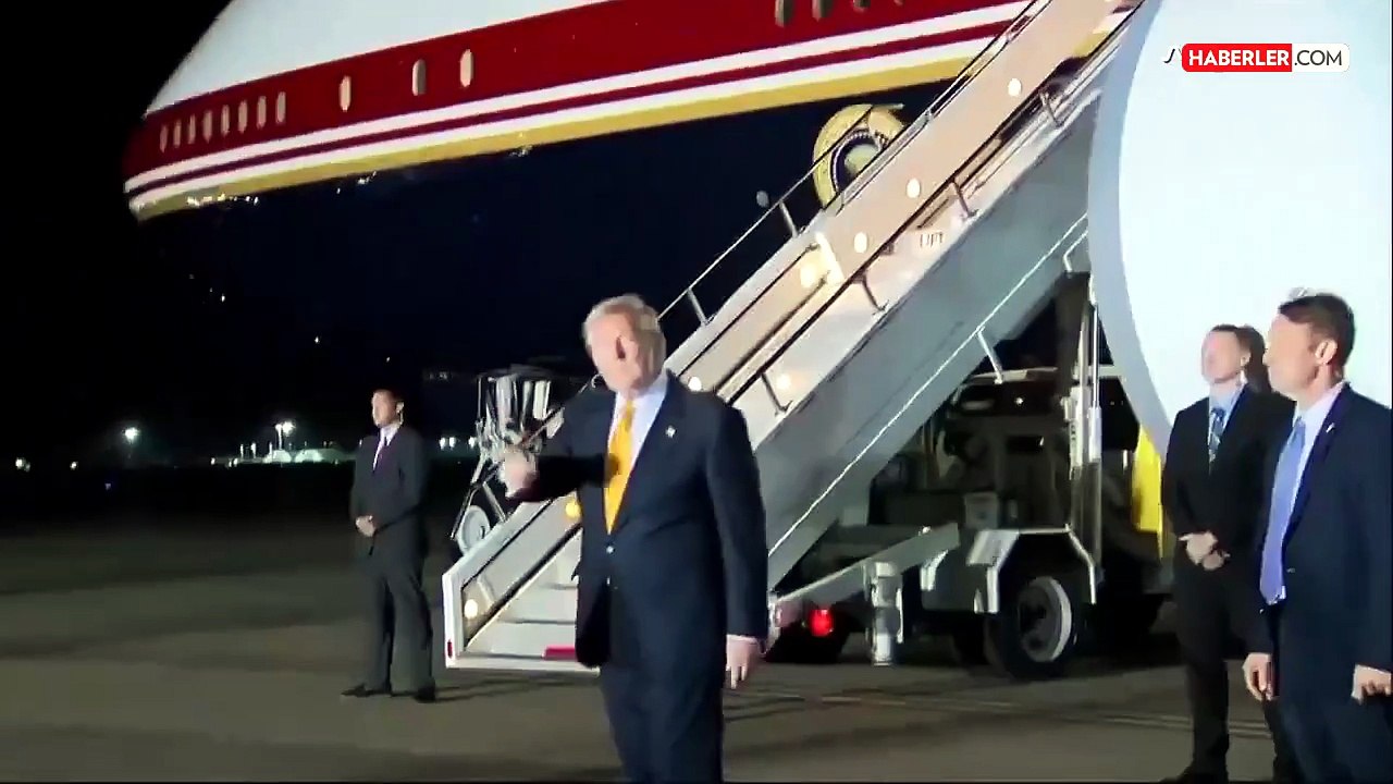 Trump Türkiye'den eski uçakla ayrıldı, İngiltere'de yenisine geçti