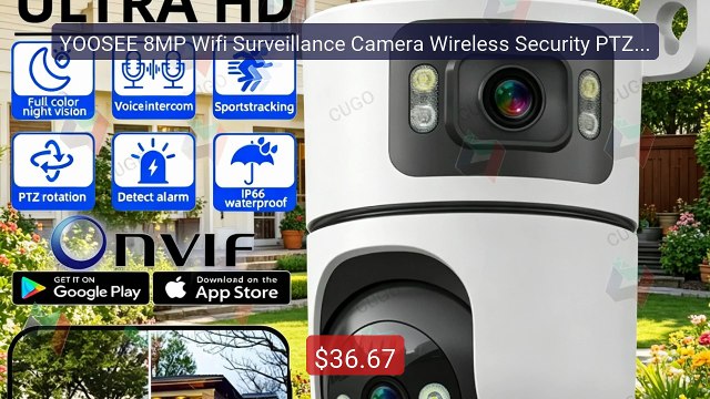 YOOSEE 8MP Wifi Surveillance Camera Wireless Security PTZ IP Camera... Top Rated 2026 | Buy Now!