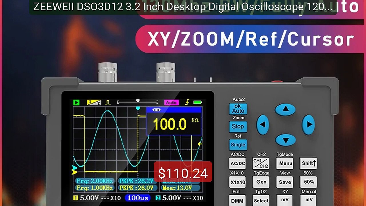 ZEEWEII DSO3D12 3.2 Inch Desktop Digital Oscilloscope 120M Bandwidt... -- Top Rated 2026 | Buy Now!