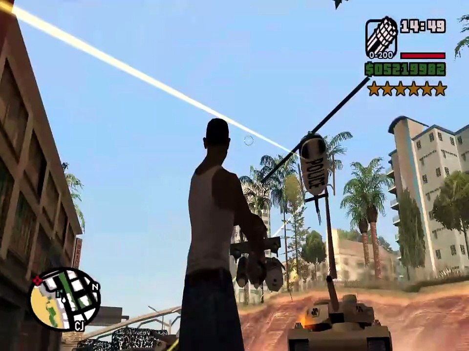 ⭐⭐⭐⭐⭐⭐ SIX STARS WANTED LEVEL RAMPAGE WITH TANK | 6 STAR WANTED LEVEL ESCAPE IN GTA SAN ANDREAS