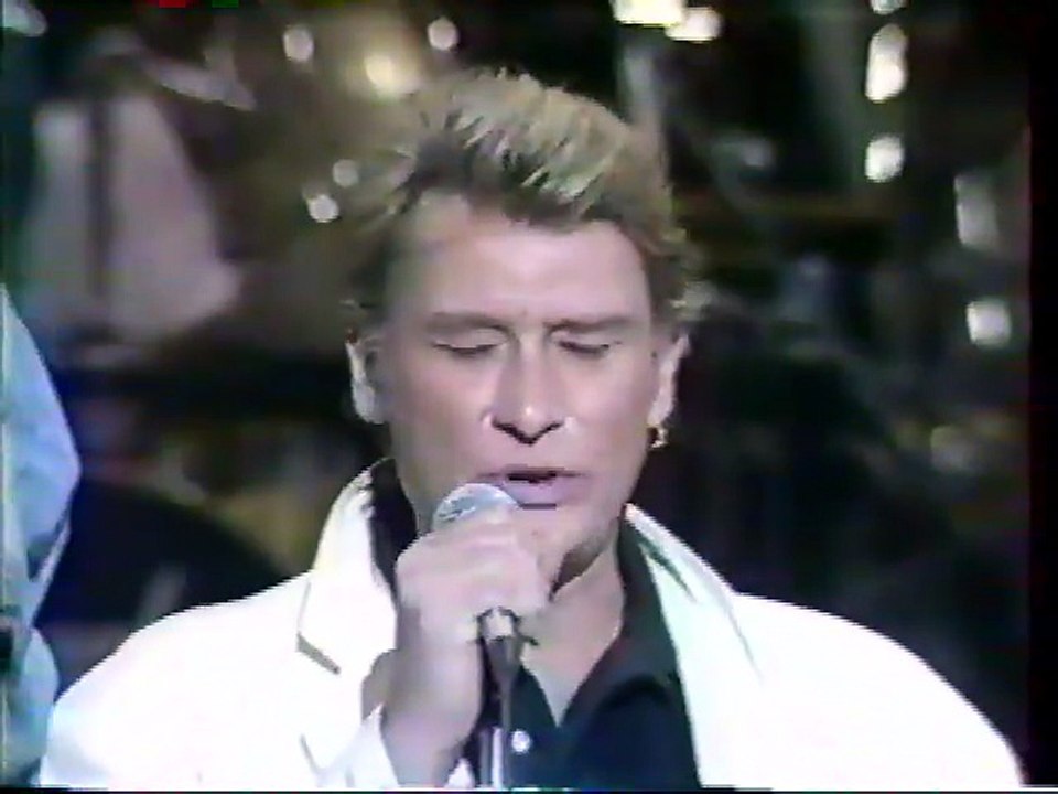 1990 - Johnny Hallyday en répétitions à Bercy dans Giga sur Antenne 2 (14 Septembre)