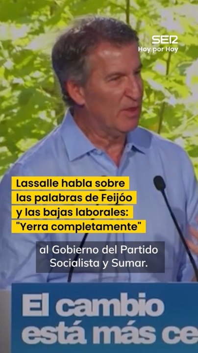 Lassalle, sobre las palabras de Feijóo y las bajas laborales: "Yerra completamente"