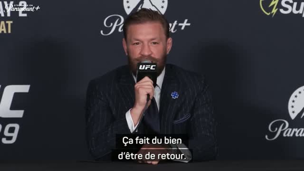 UFC 329 - McGregor : "Ça fait du bien d’être de retour"