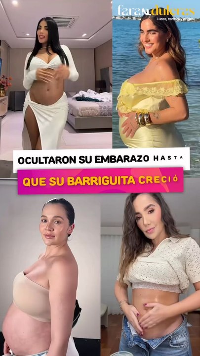 Famosas que ocultaron su barriguita hasta que su barriguita creció