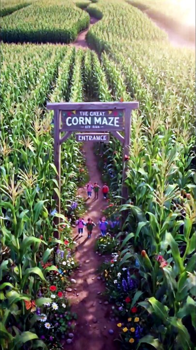 🌽 Giant Helping Hand Rescues Tiny Kids from a Corn Maze! 🖐️ | Mini Adventure for Kids