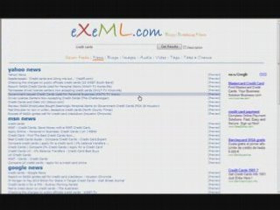 Credit Cards Video Test