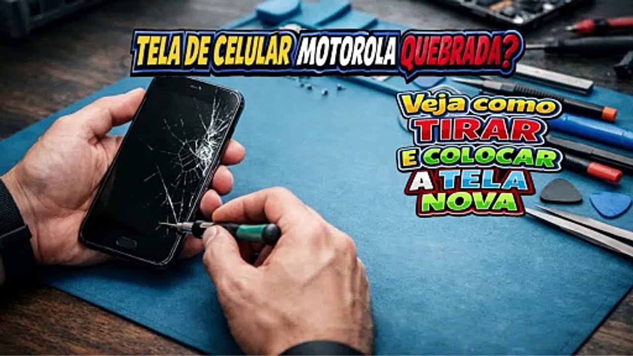 Tela do Celular Motorola Quebrada? VEJA COMO TIRAR E COLOCAR A TELA do Moto! (Passo a Passo)