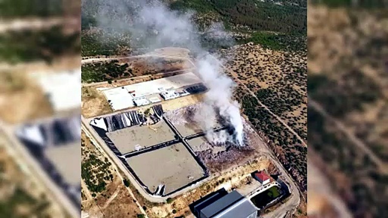 Katı atık bertaraf tesisi alevlere teslim oldu